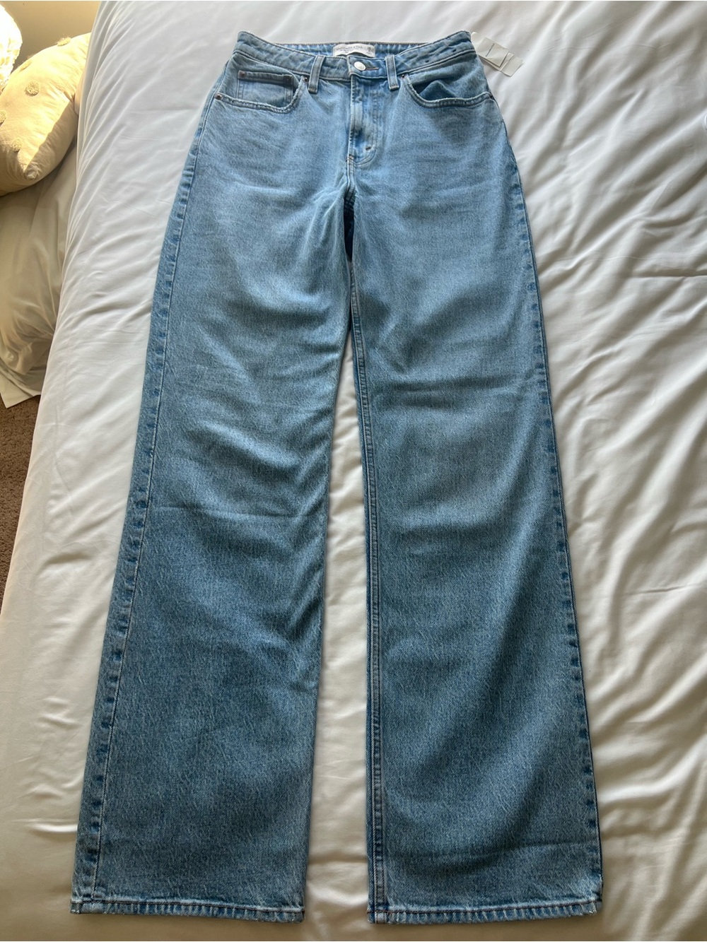 Abercrombie & Fitch Light Blue Wide-Leg Jeans